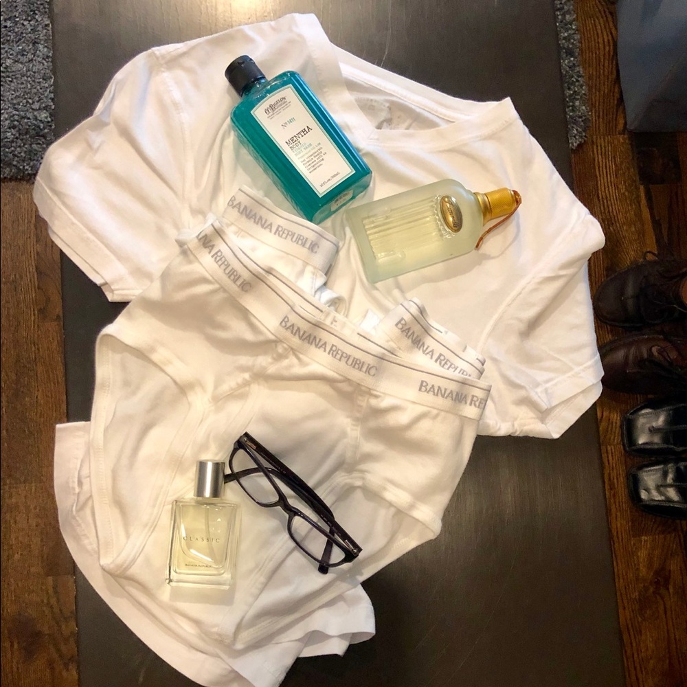 Banana Republic - 3/White Briefs- slightly Used